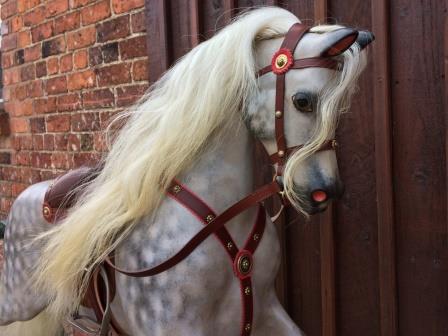 restored victorian bow rocking horse