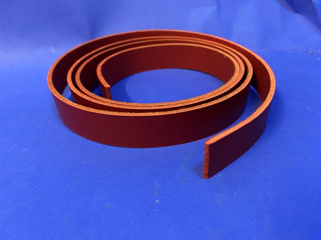 Red leather strip