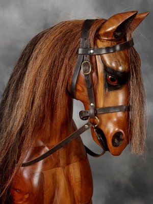 Chestnut rocking horse hair