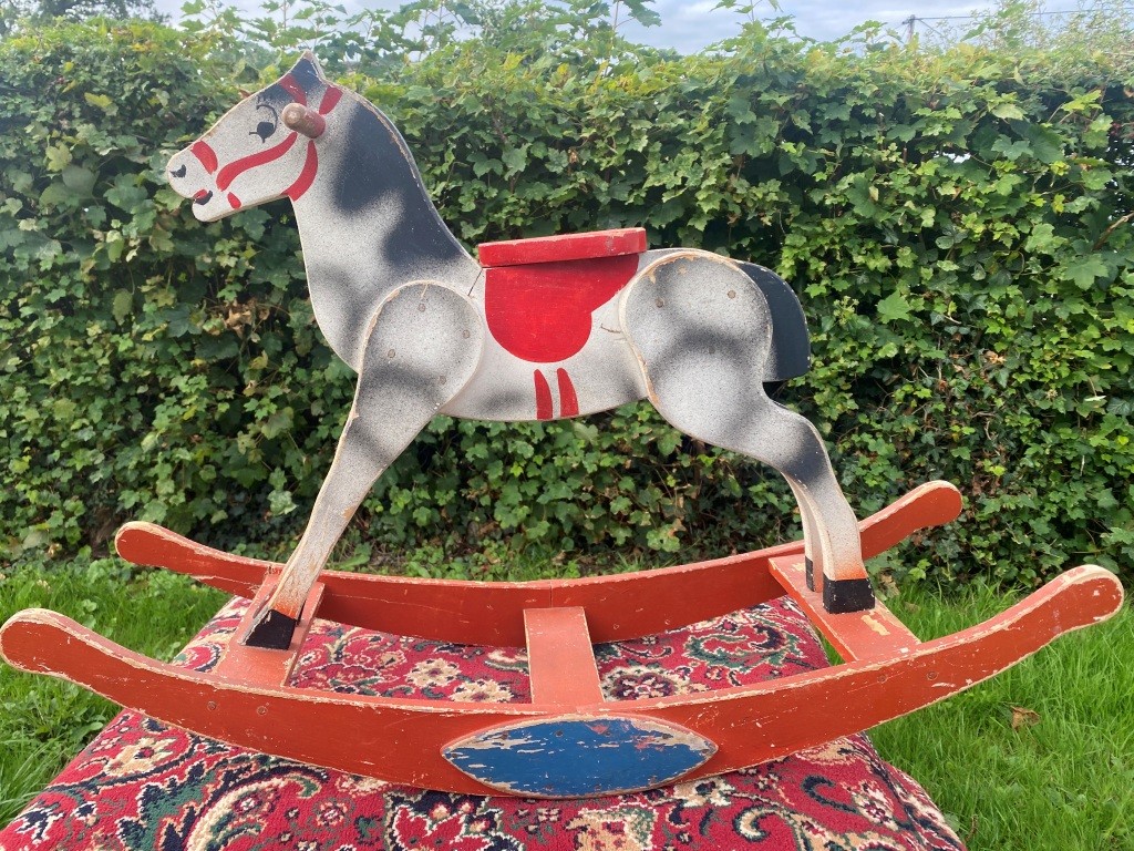 old bow rocking horse