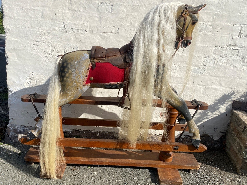 German made plush covered toy horse