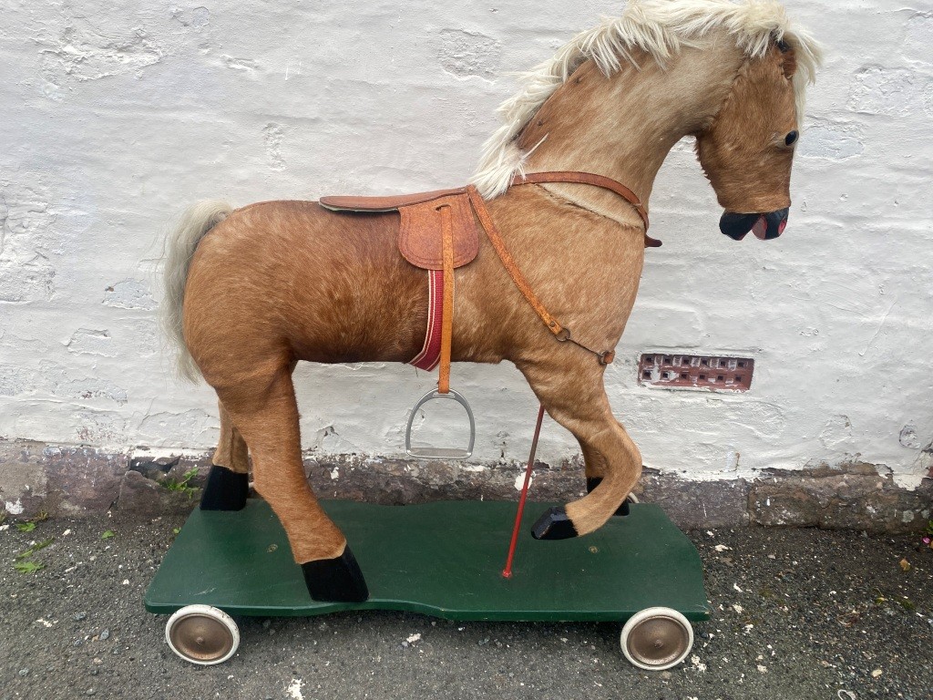 ayres rocking horse hide covered