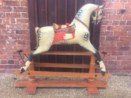 original condition antique rocking horse
