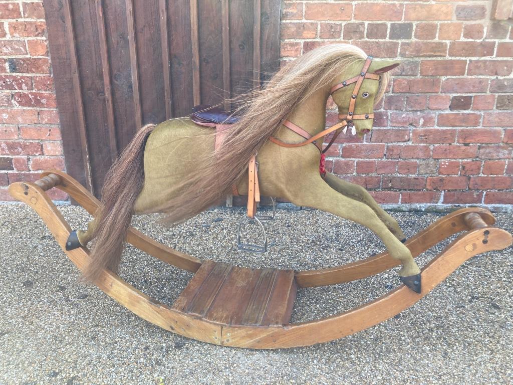 antique bow rocking horse