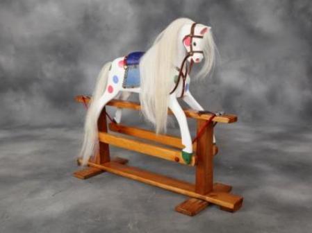 Polychrome box rocking horse