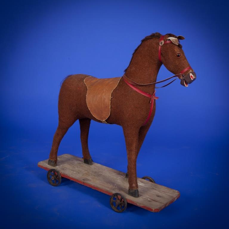 German made plush covered toy horse