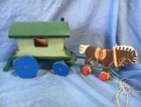 Lines antique toy wagon